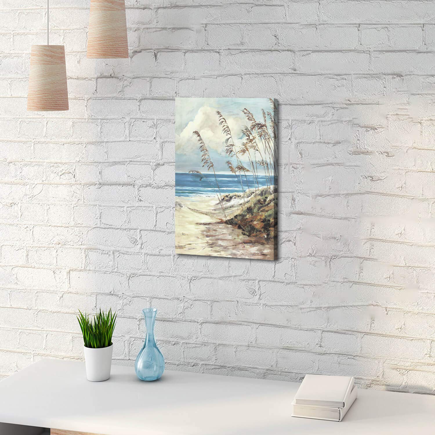 Amazon.com: ARTISTIC PATH Abstract Wall Art Coastal Pictures: Blue